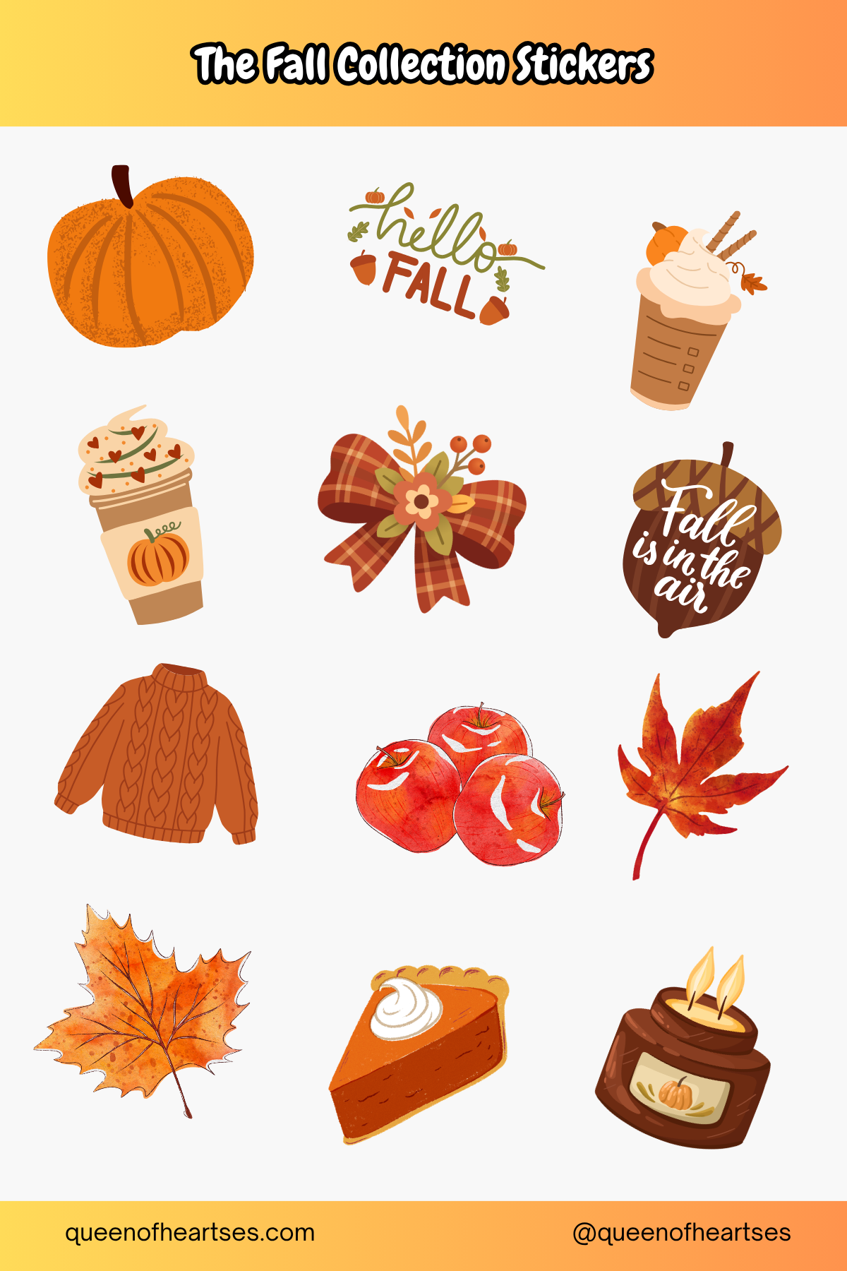 Fall Waterproof Vinyl Sticker Sheets