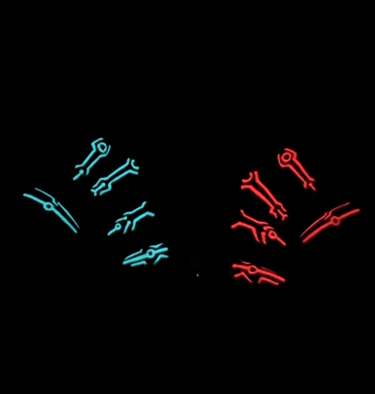 Get ready for "The Grid" with these stunning, glow in the dark press-on nails. Featuring a black base and red grid design with a glossy finish. Each set is a miniature work of art, meticulously designed and hand-painted, adding a unique flair to any occasion. No time for salon appointments? Say hello to instant glamour that’s ready whenever you are. Our durable, high-quality press-ons offer a flawless, comfortable fit and are designed to last.&nbsp;