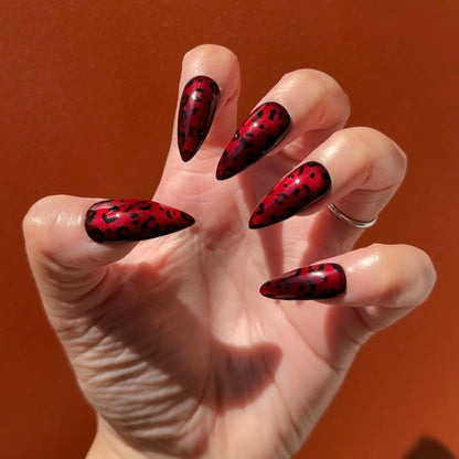 The Fierce Feline - Custom Hand-Painted Press-On Nails