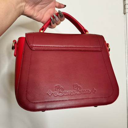 The Bun Bun Shop - Mini Red Hand Bag with Detachable Bow and Shoulder Strap