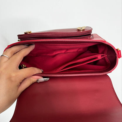 The Bun Bun Shop - Mini Red Hand Bag with Detachable Bow and Shoulder Strap