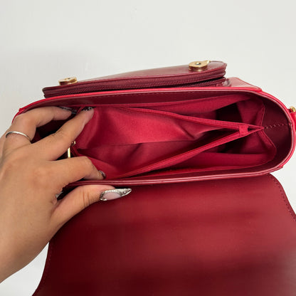 The Bun Bun Shop - Mini Red Hand Bag with Detachable Bow and Shoulder Strap