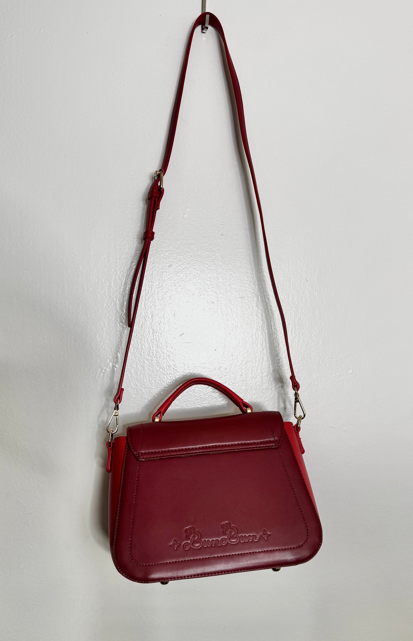 The Bun Bun Shop - Mini Red Hand Bag with Detachable Bow and Shoulder Strap