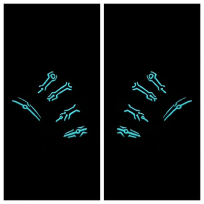 Get ready for "The Grid" with these stunning, glow in the dark press-on nails. Featuring a black base and red grid design with a glossy finish. Each set is a miniature work of art, meticulously designed and hand-painted, adding a unique flair to any occasion. No time for salon appointments? Say hello to instant glamour that’s ready whenever you are. Our durable, high-quality press-ons offer a flawless, comfortable fit and are designed to last.&nbsp;