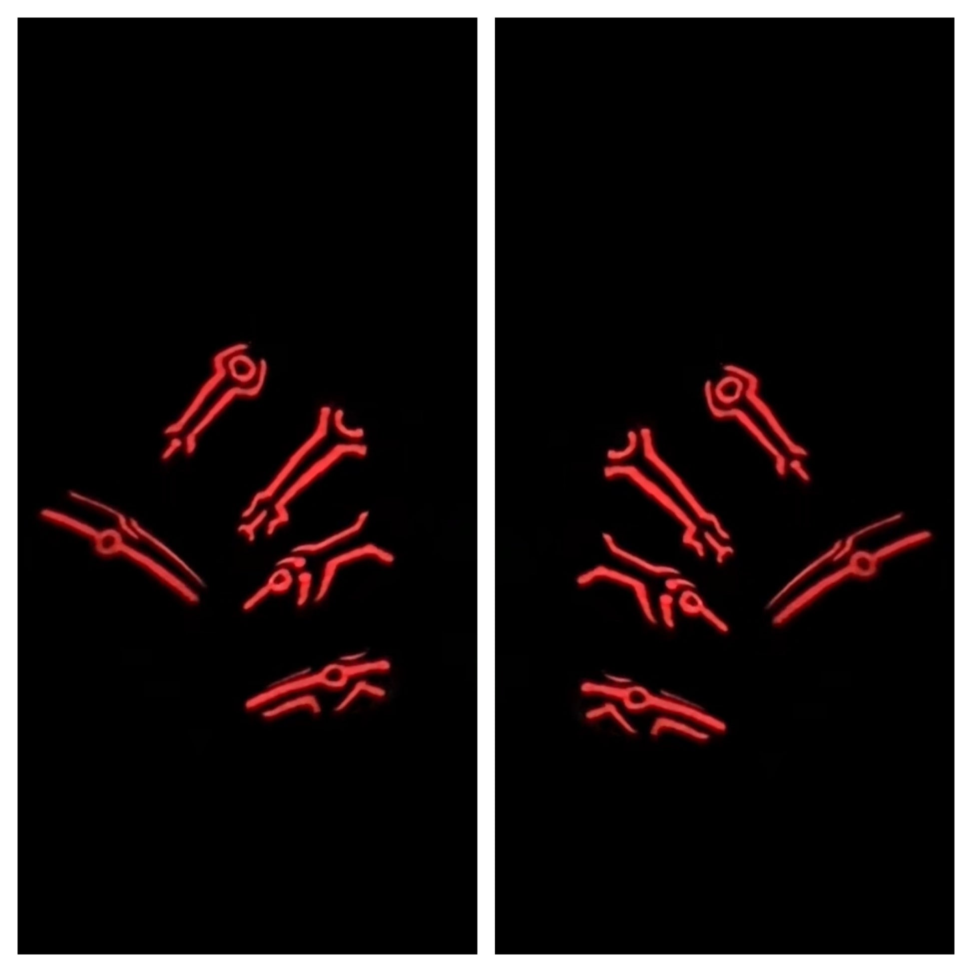 Get ready for "The Grid" with these stunning, glow in the dark press-on nails. Featuring a black base and red grid design with a glossy finish. Each set is a miniature work of art, meticulously designed and hand-painted, adding a unique flair to any occasion. No time for salon appointments? Say hello to instant glamour that’s ready whenever you are. Our durable, high-quality press-ons offer a flawless, comfortable fit and are designed to last.&nbsp;