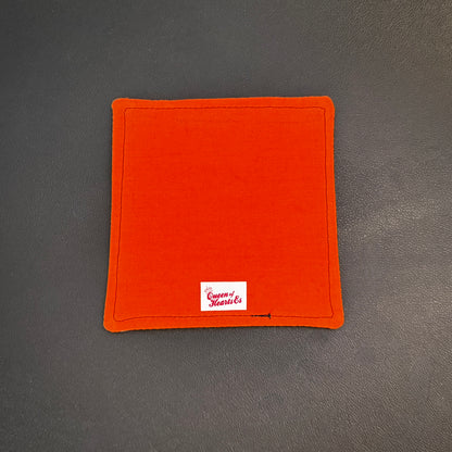 Celebrate the sweeter side of the spooky season all year round with this matching set of 4 handmade cotton coasters. Perfectly capturing a playful, retro autumn kitsch aesthetic, these drink mats bring a vibrant, nostalgic pop of color to any alternative home decor collection.