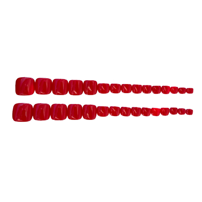 Colored Press-On Nail Sizing Kit - Pedicure