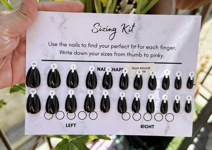Colored Press-On Nail Sizing Kit - Manicure