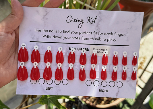 Colored Press-On Nail Sizing Kit - Manicure