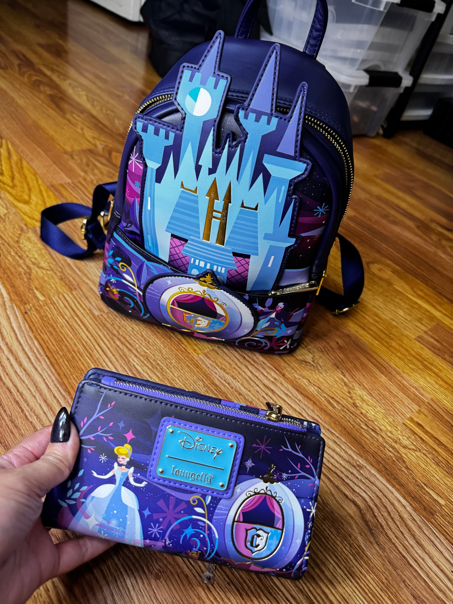 Loungefly Disney Cinderella Princess Castle Mini Backpack and Matching Wallet