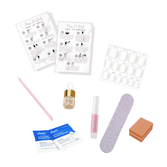 Every great production starts with the right foundation. Whether you are transforming into a character for a photoshoot or simply want a salon-quality manicure that lasts, The Nail Application Kit provides the exact technical tools used to achieve a flawless, high-fidelity finish. This all-in-one set is curated to ensure your press-on nails sit flush, stay secure, and look professional from every angle.