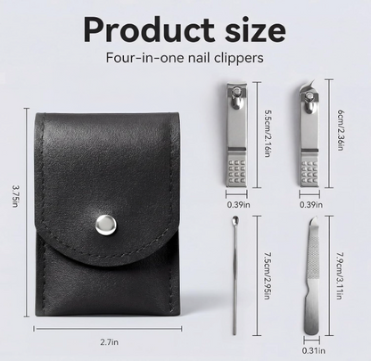 4-in-1 Compact Travel Nail Clipper & Tool Set (1pc)