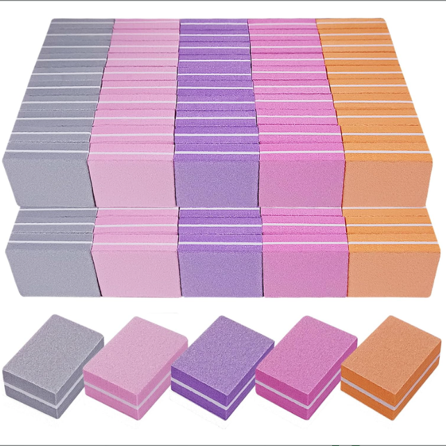 Mini Foam Nail Buffer Block (Random Color) - (1pc)