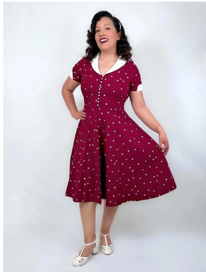 GownTown - Large - 1950s Vintage Prom Swing Dress with Pockets