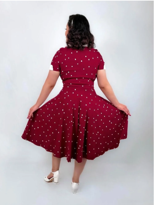 GownTown - Large - 1950s Vintage Prom Swing Dress with Pockets