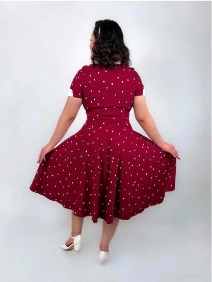 GownTown - Large - 1950s Vintage Prom Swing Dress with Pockets