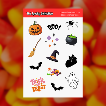 Spooky Waterproof Vinyl Sticker Sheets