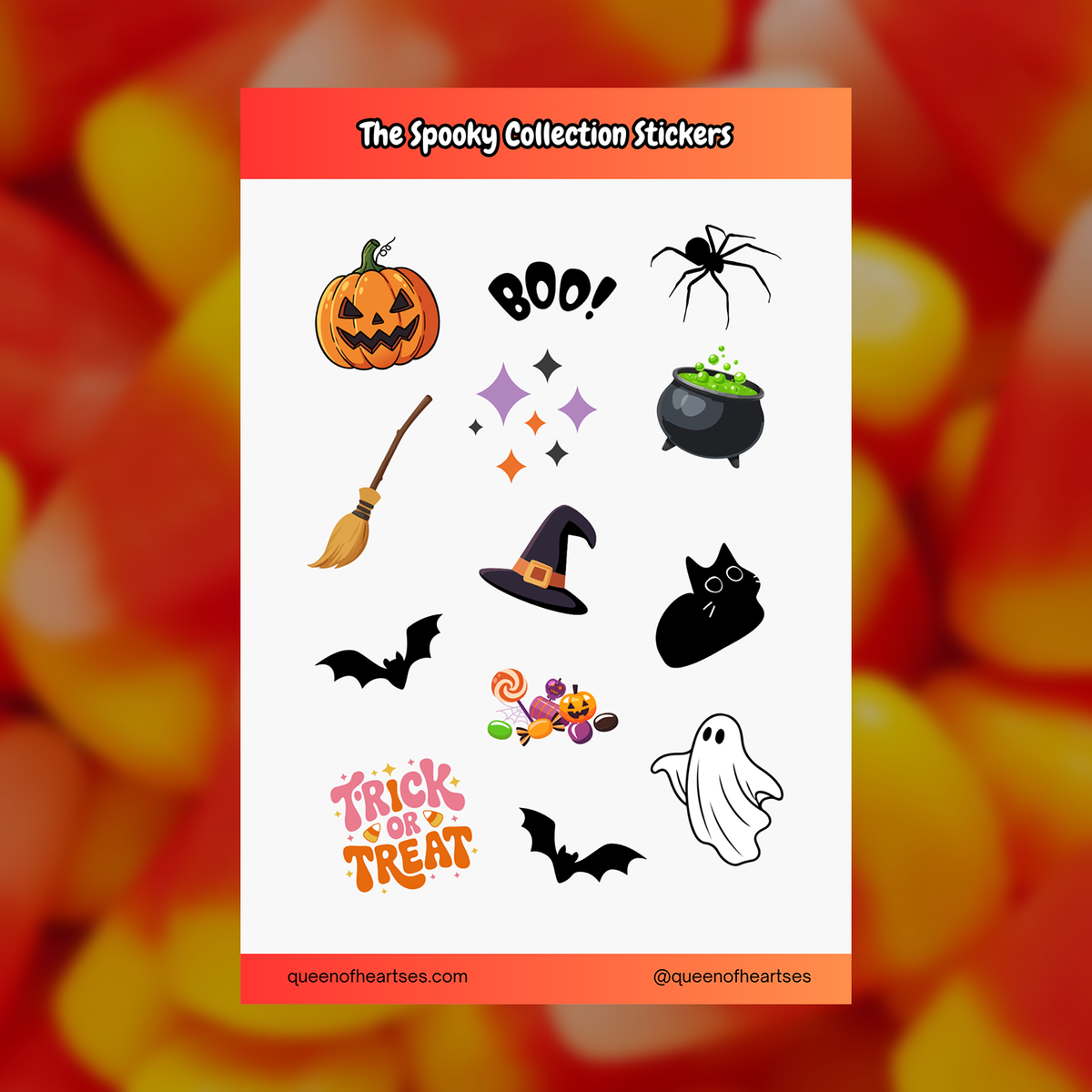 Spooky Waterproof Vinyl Sticker Sheets