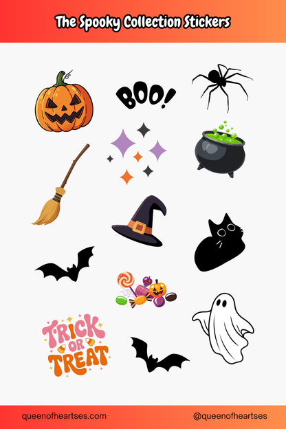 Spooky Waterproof Vinyl Sticker Sheets