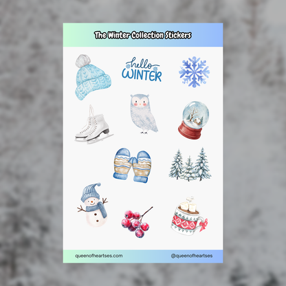 Winter Waterproof Vinyl Sticker Sheets